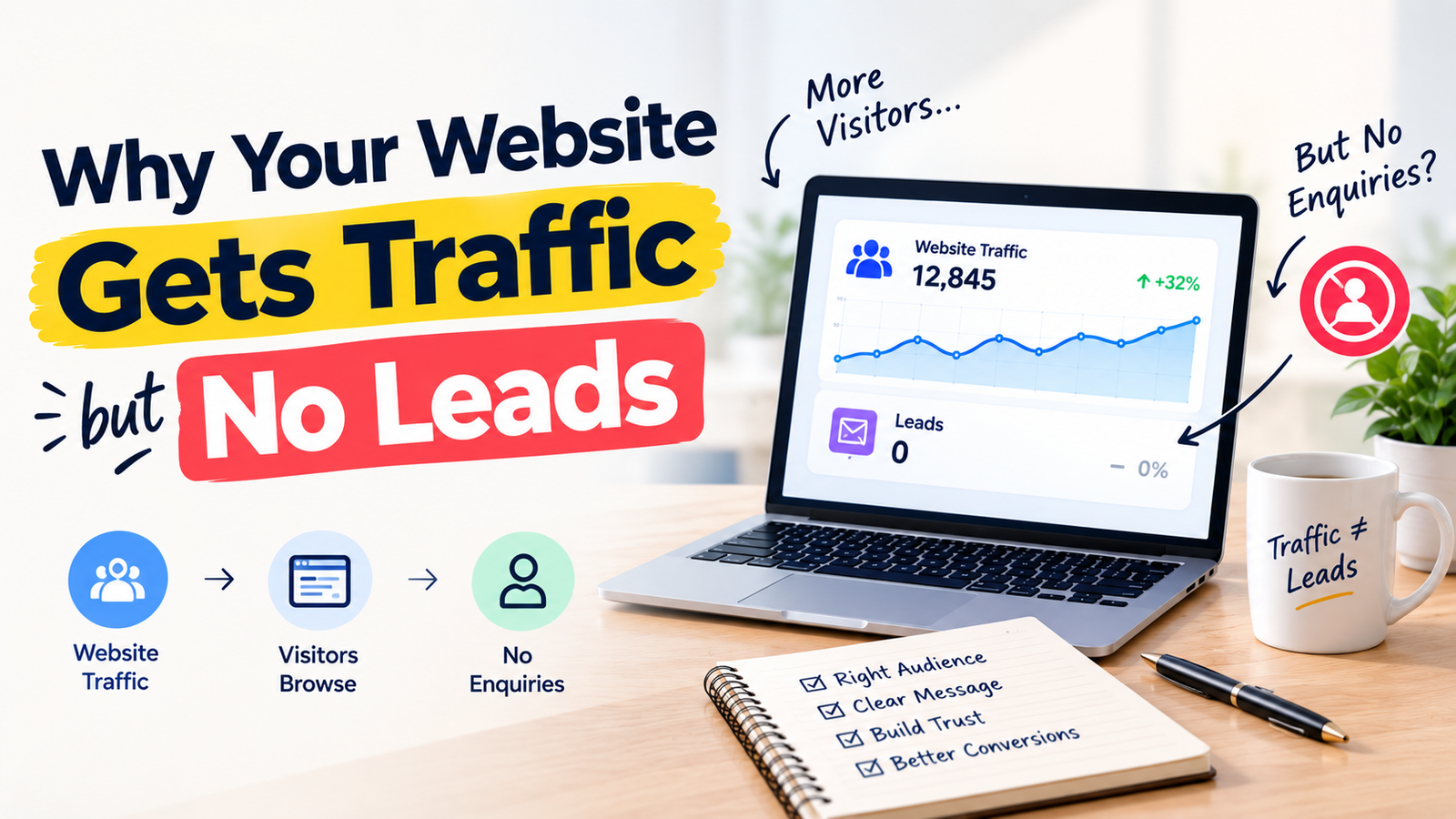 Why your website gets traffic but no leads